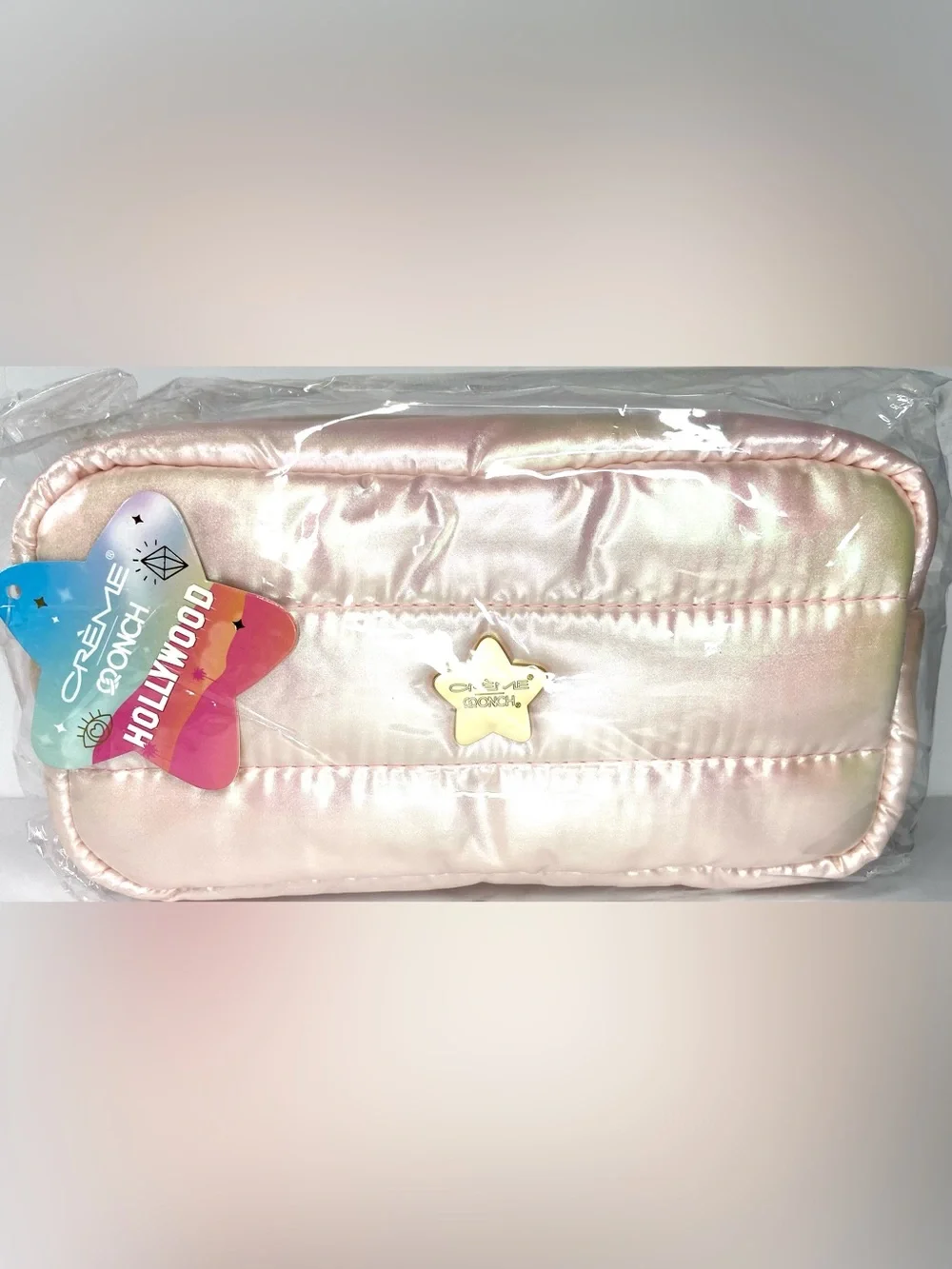 Hollywood Star Pink Shimmer Cosmetic Pouch